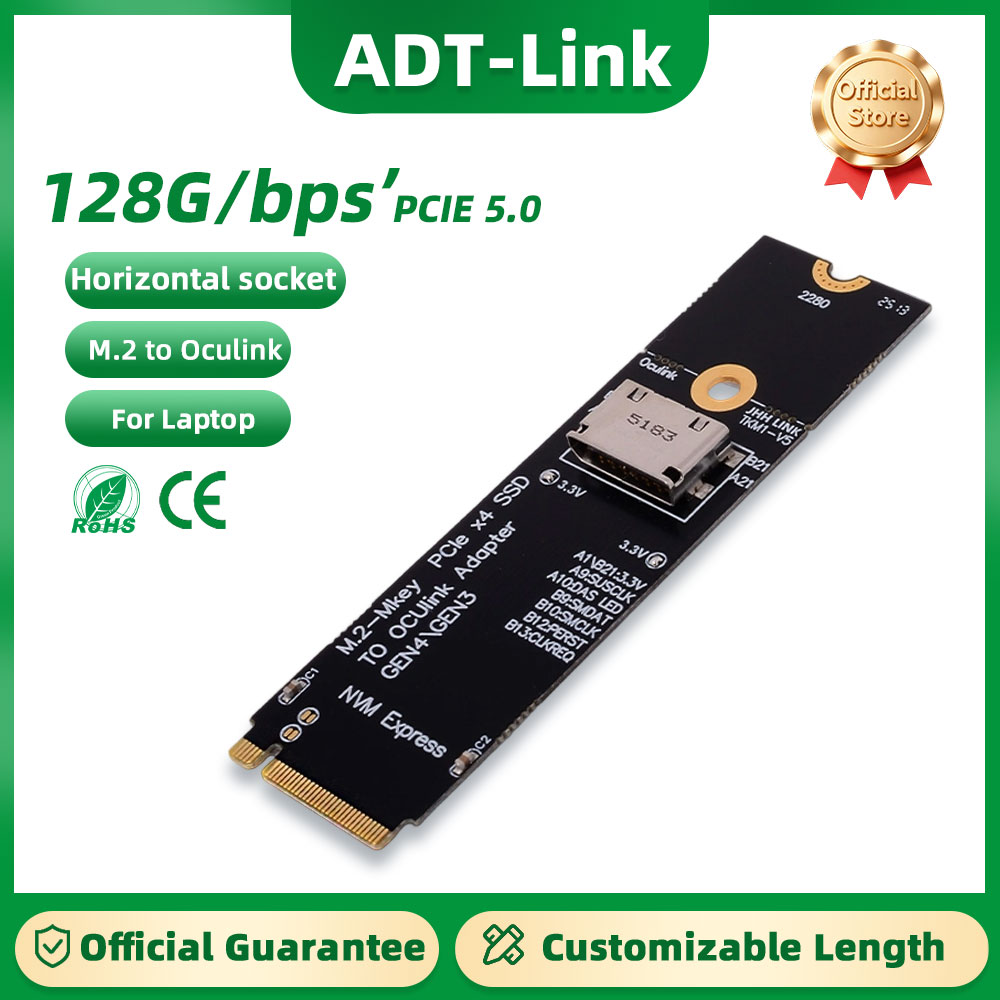 Oculink Egpu Dock Graphics Card - ADT-Link PCIe 5.0 X4 to OCuLink