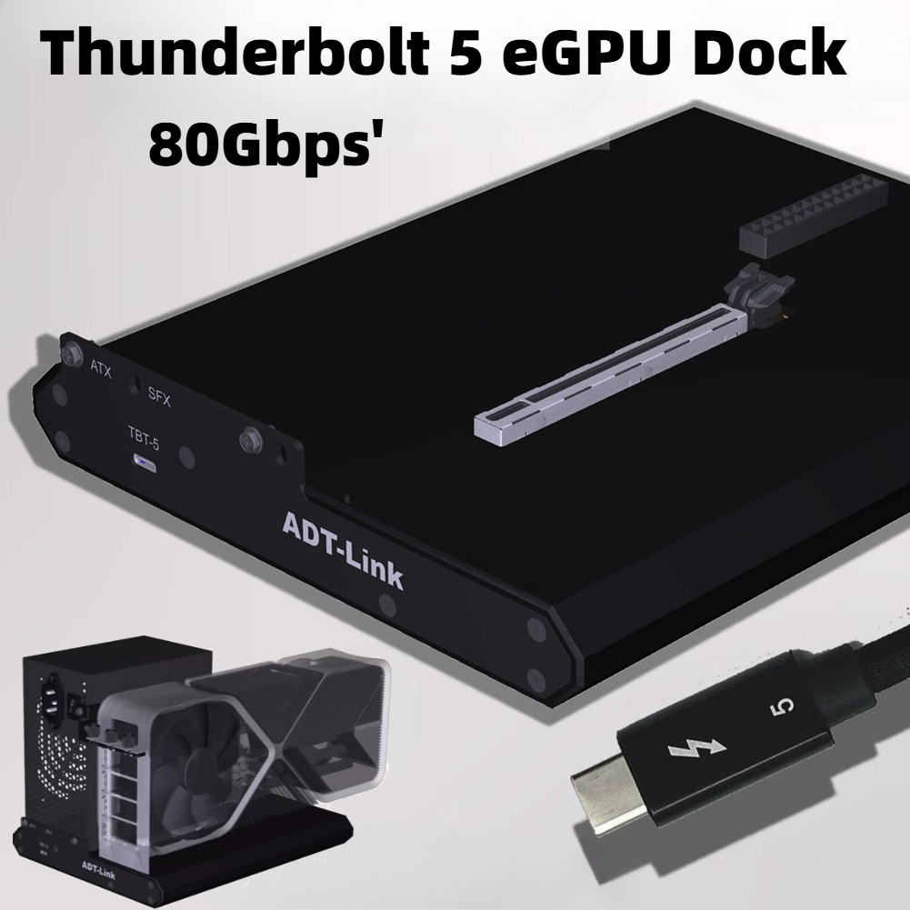 Thunderbolt 4 External Gpu Enclosure - ADT Thunderbolt-5/4/3 External GPU Docking Station