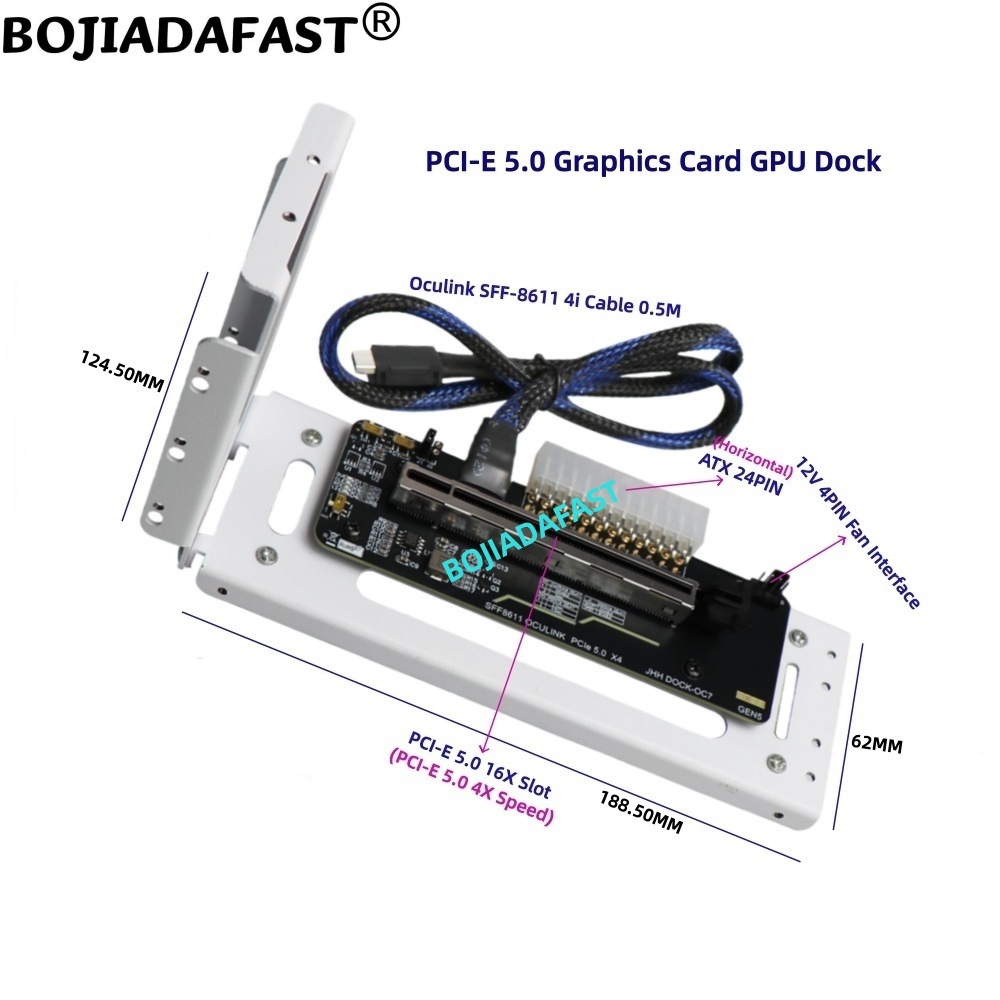 PCI-E 5.0 16X GEN5 Adapter Car - Oculink Egpu Dock Graphics Card recension och pris