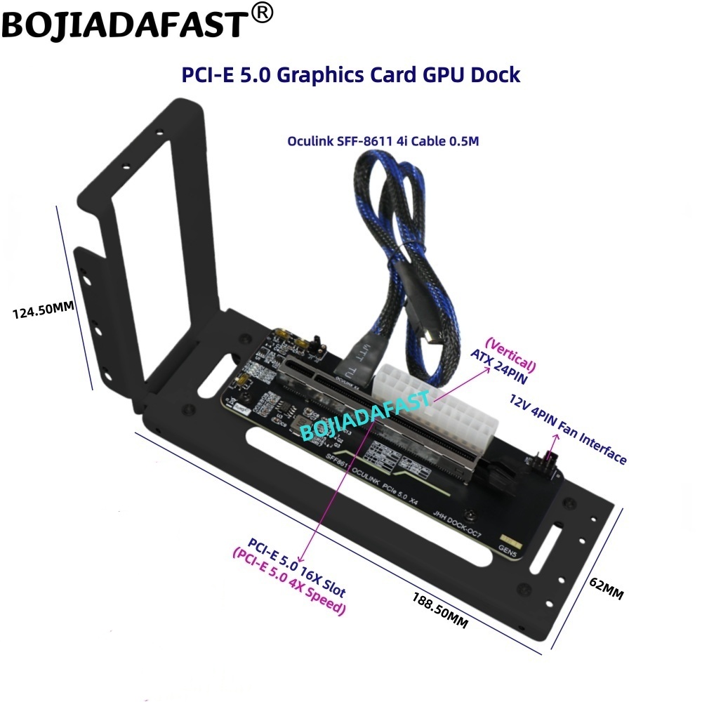 PCI-E 5.0 16X GEN5 Adapter Car - Oculink Egpu Dock Graphics Card recension och pris
