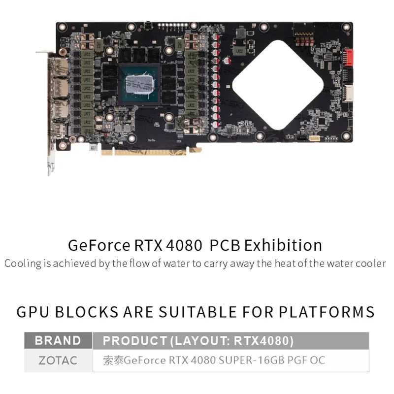 Bykski GPU Block for Zotac GeF - Rtx 4080 Super 16Gb recension och pris